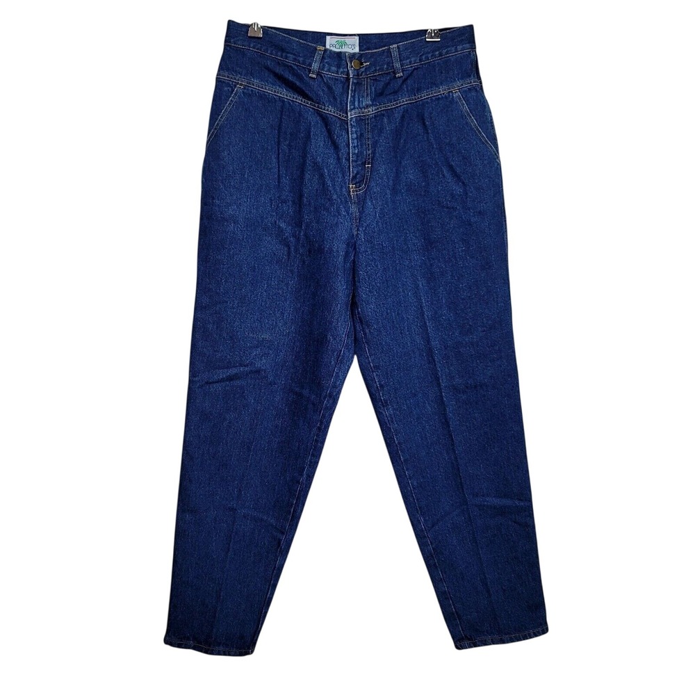 Vintage Palmettos High Waisted Tapered Leg Jeans Dark Wash Blue Size 34 USA Made